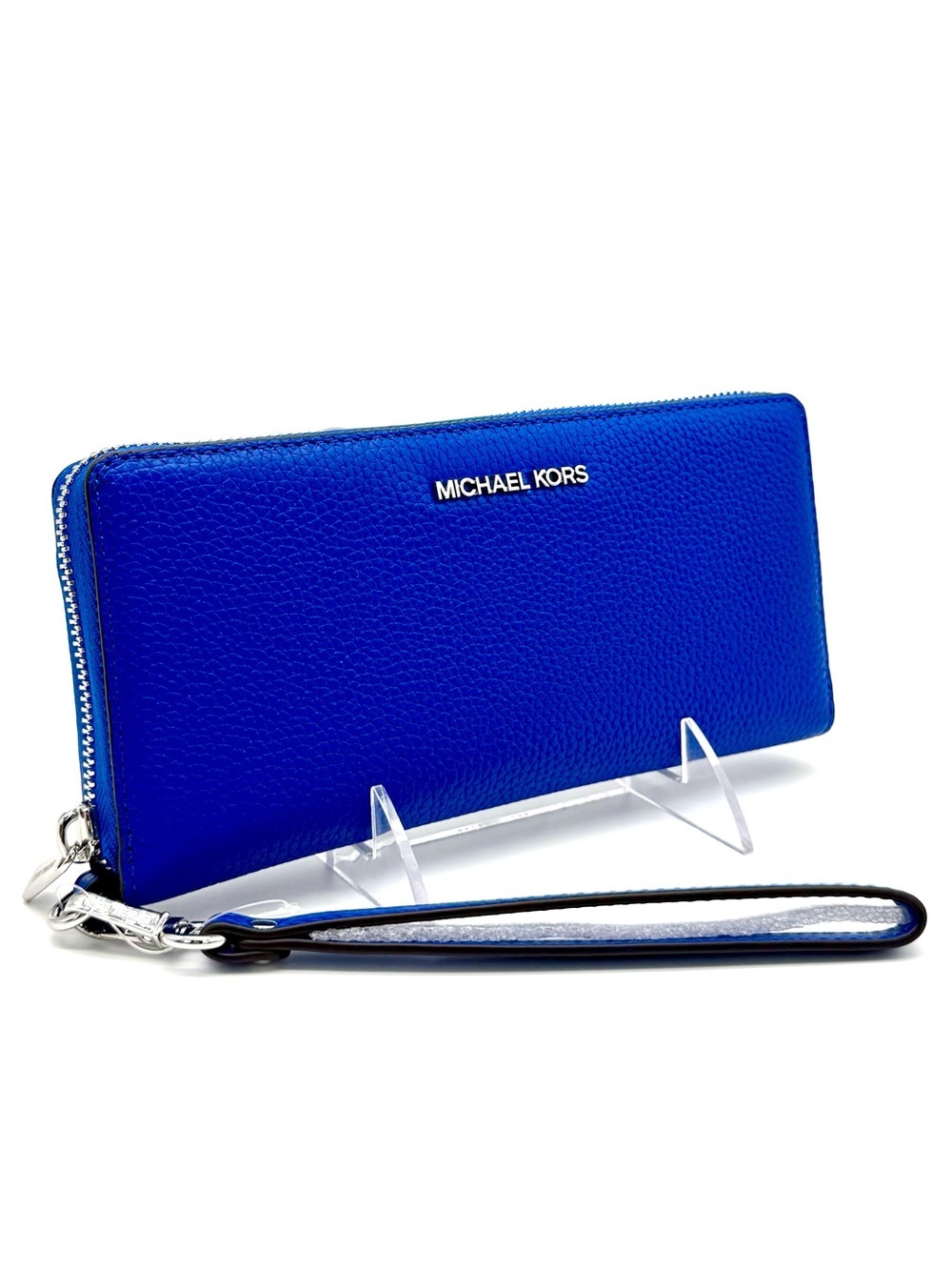 Michael Kors Jet Set Travel Large Leather Continental Wallet Galaxy Blue - Picture 3 of 8